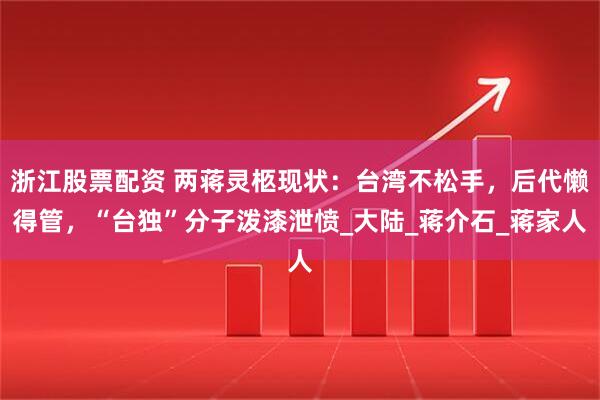 浙江股票配资 两蒋灵柩现状：台湾不松手，后代懒得管，“台独”分子泼漆泄愤_大陆_蒋介石_蒋家人